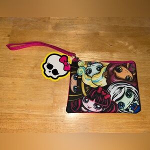 Monster High coin purse bag accessory pink wristlet